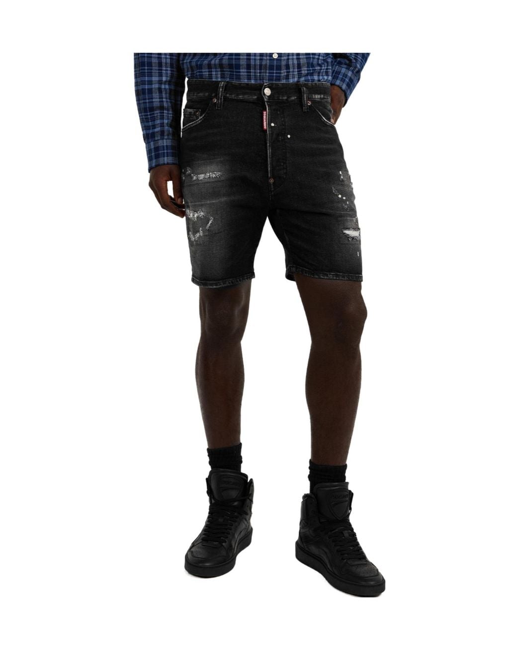 DSquared² Gray Denim Shorts for men