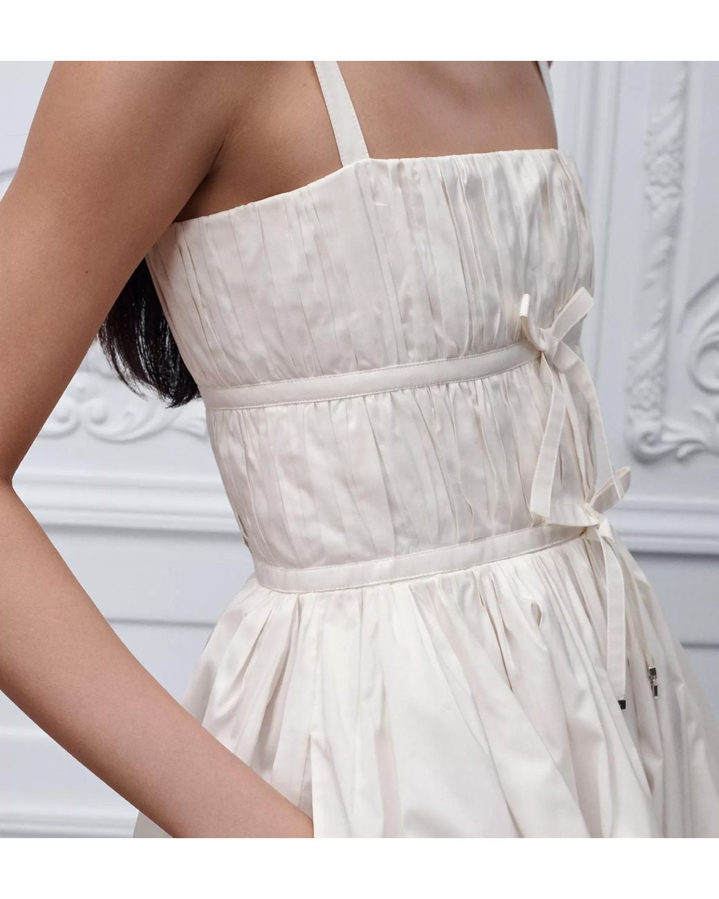 Dior Gray Iviera Mid-Length Flared Dress