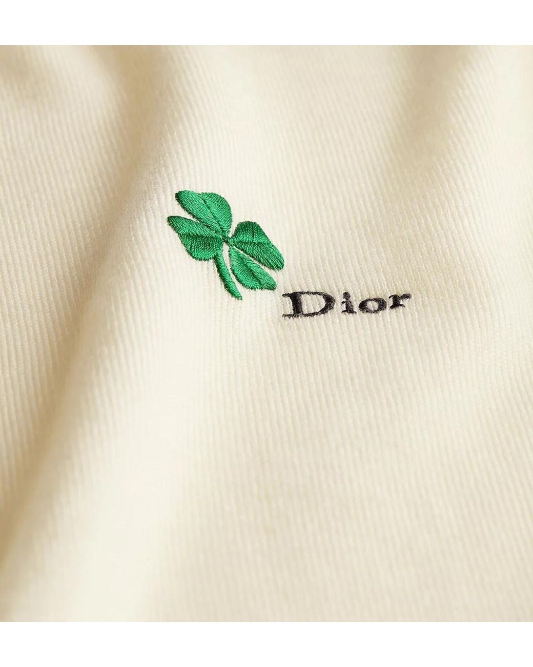 Dior Natural Sweater With Clover Embroidery for men
