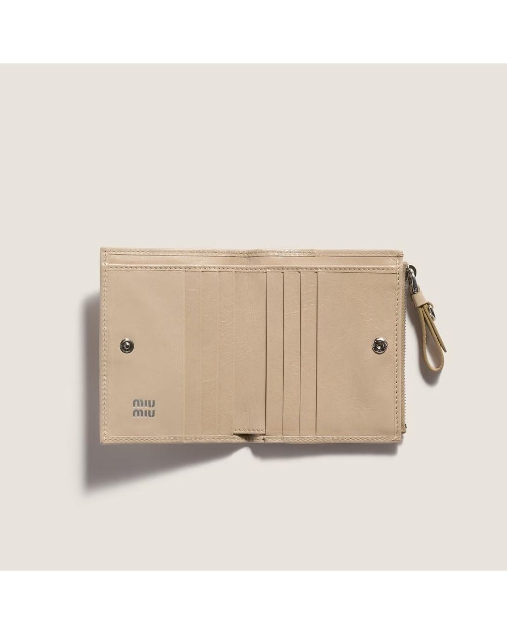 Miu Miu Natural Small Leather Wallet