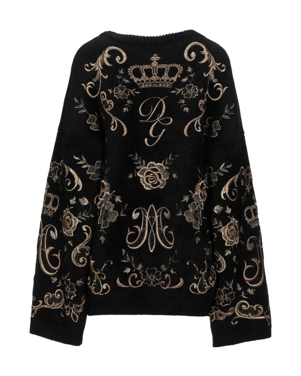 Dolce & Gabbana Black Long-Sleeve Knit Top