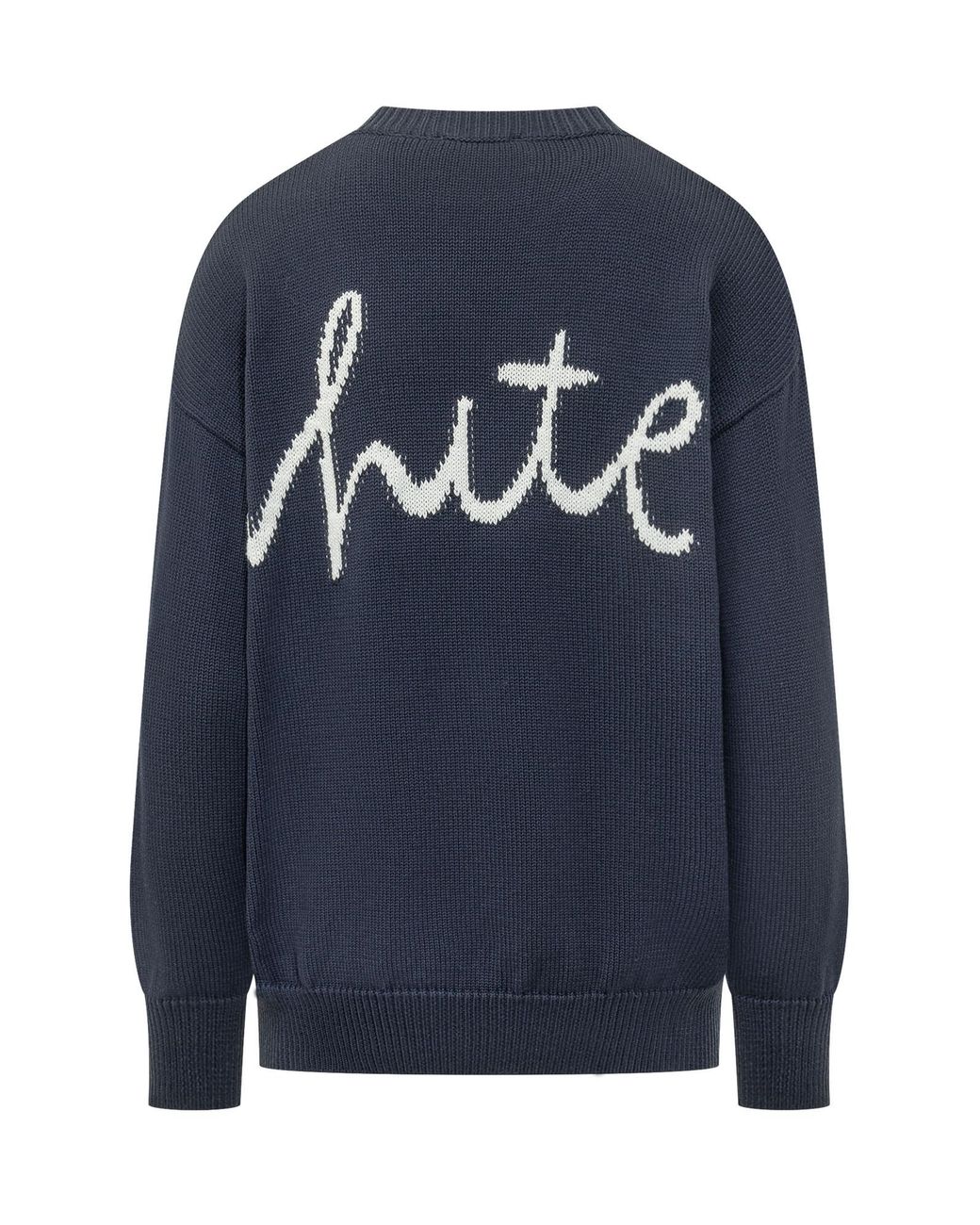 Off-White c/o Virgil Abloh Blue Crewneck Long-Sleeved Jumper