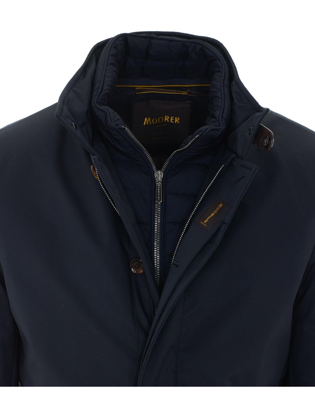 Moorer Blue Gorner-Kn Quilted Down Jacket for men