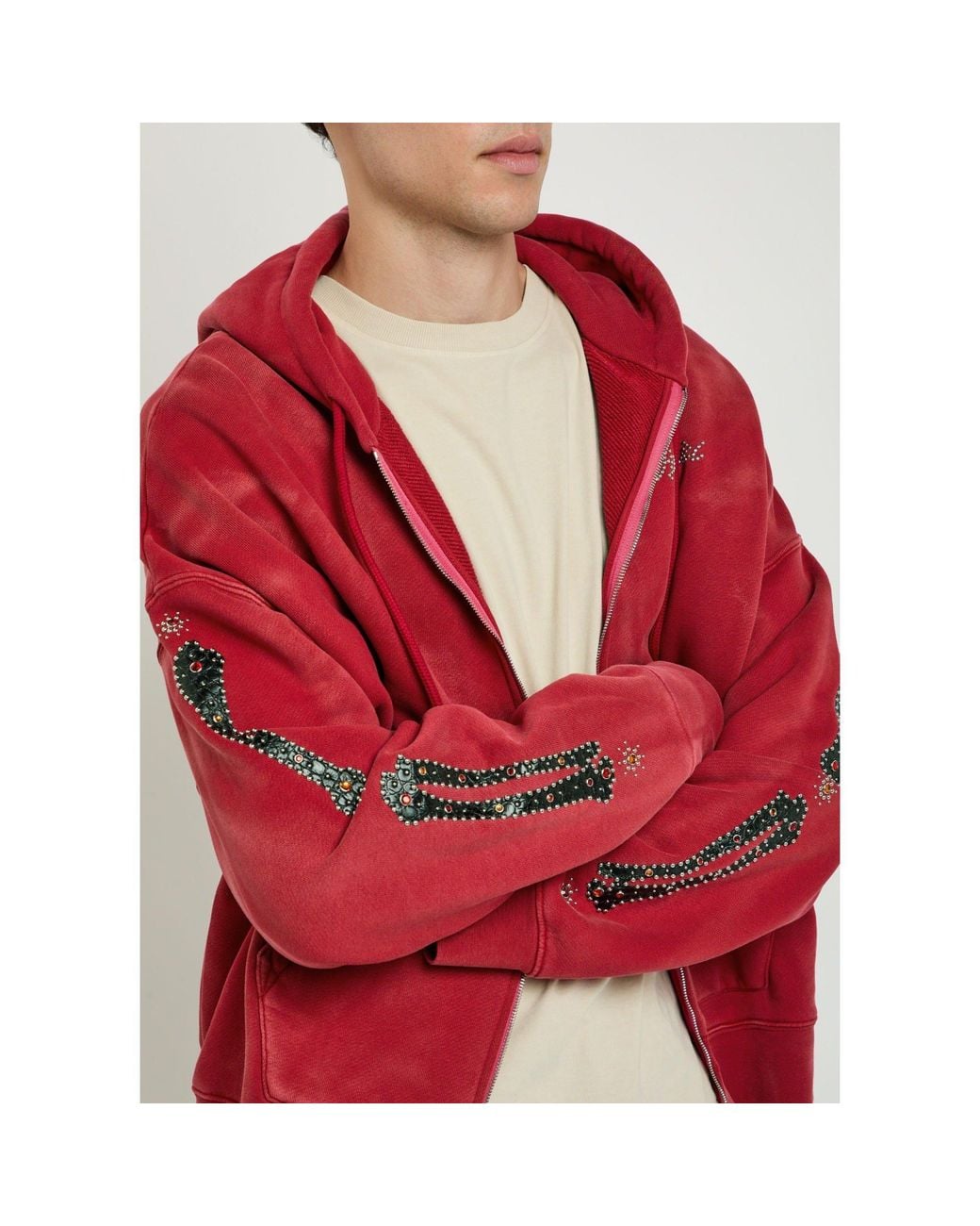 Amiri Red Cotton Sweatshirt for men