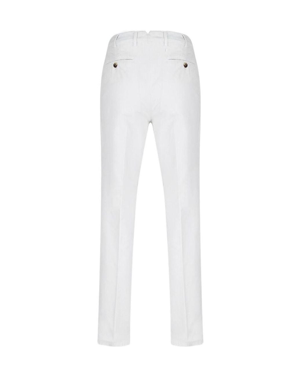 Brunello Cucinelli White Casual Pants With Belt Loops for men