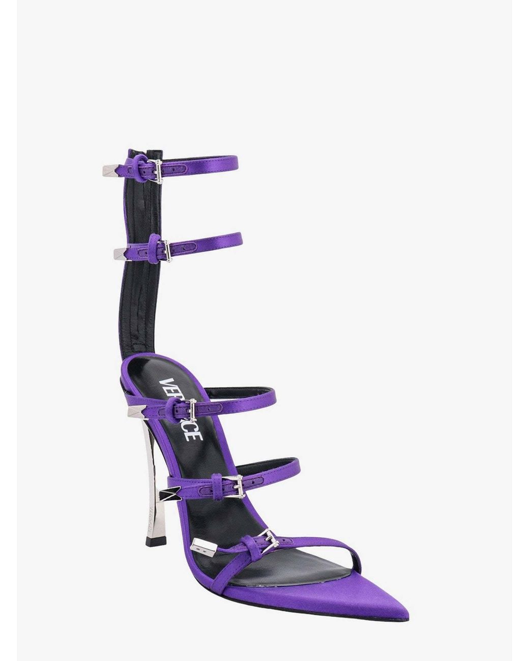 Versace Blue Pin-Point Buckle-Strap Fastened Sandals