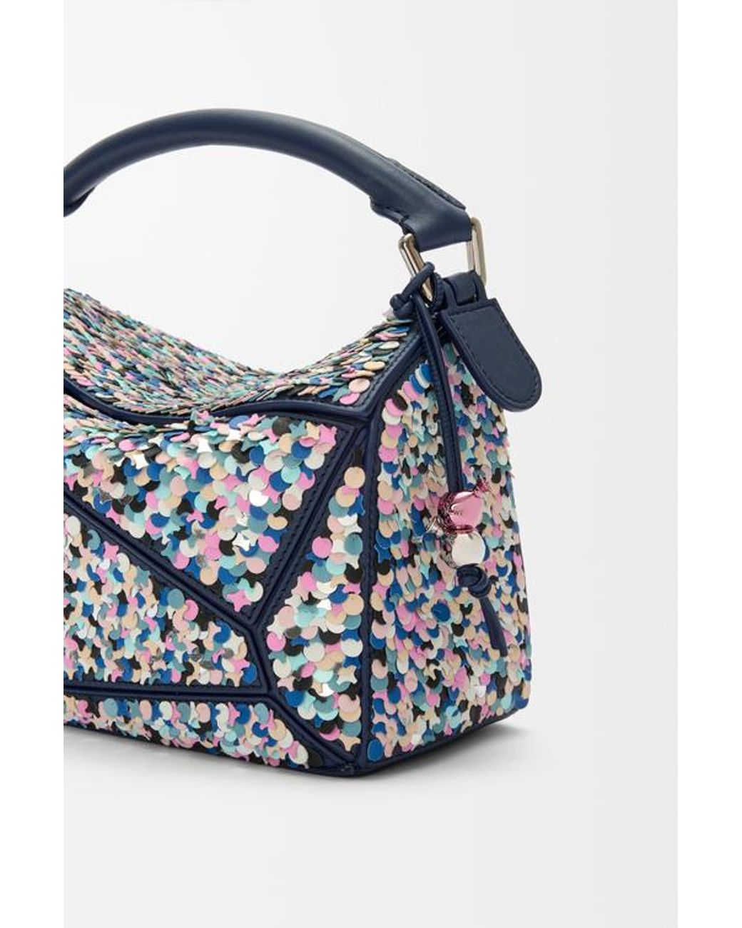 Loewe Blue Puzzle Small Logo Shoulder Bag