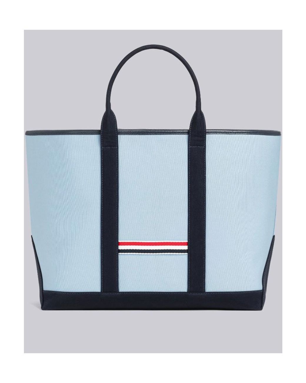 Thom Browne Blue Interlock Medium Tool Tote Bag for men