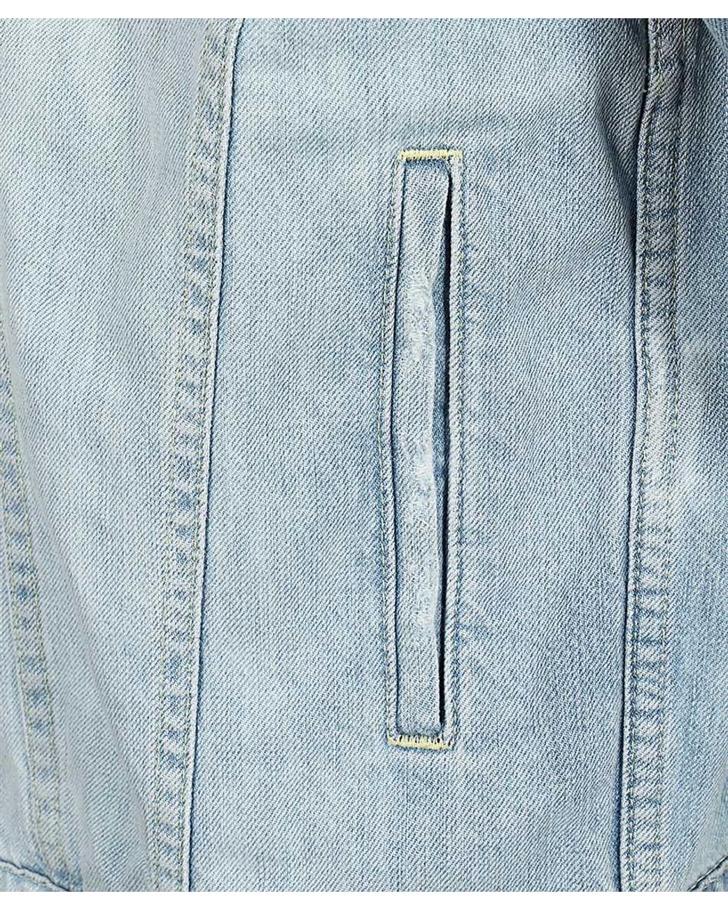 Dondup Blue Logo Detail Denim Jacket for men