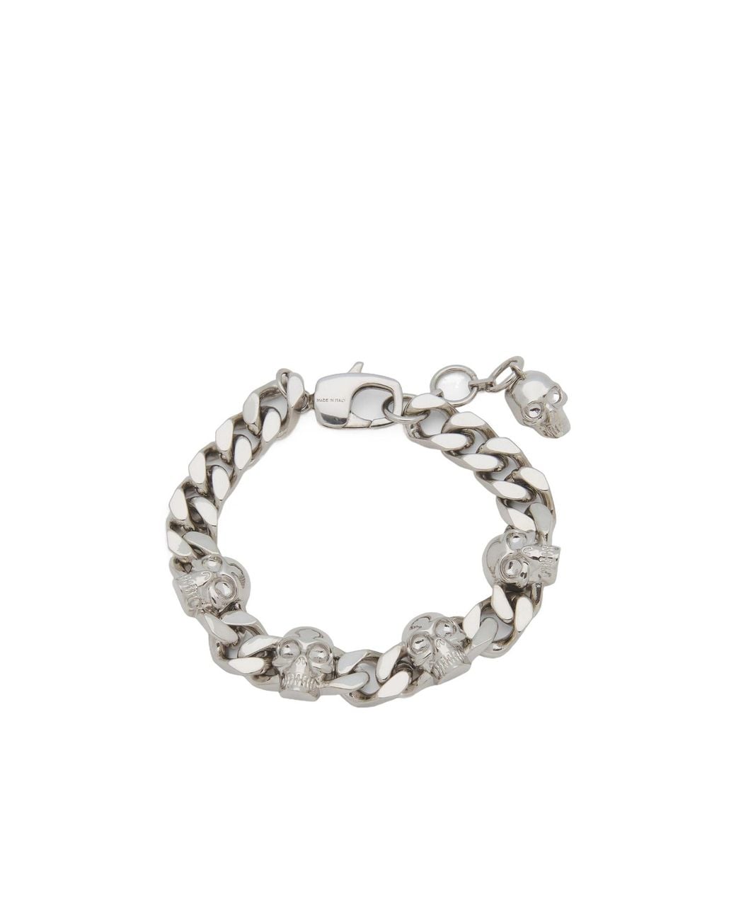 McQueen White Skull Chain Bracelet for men