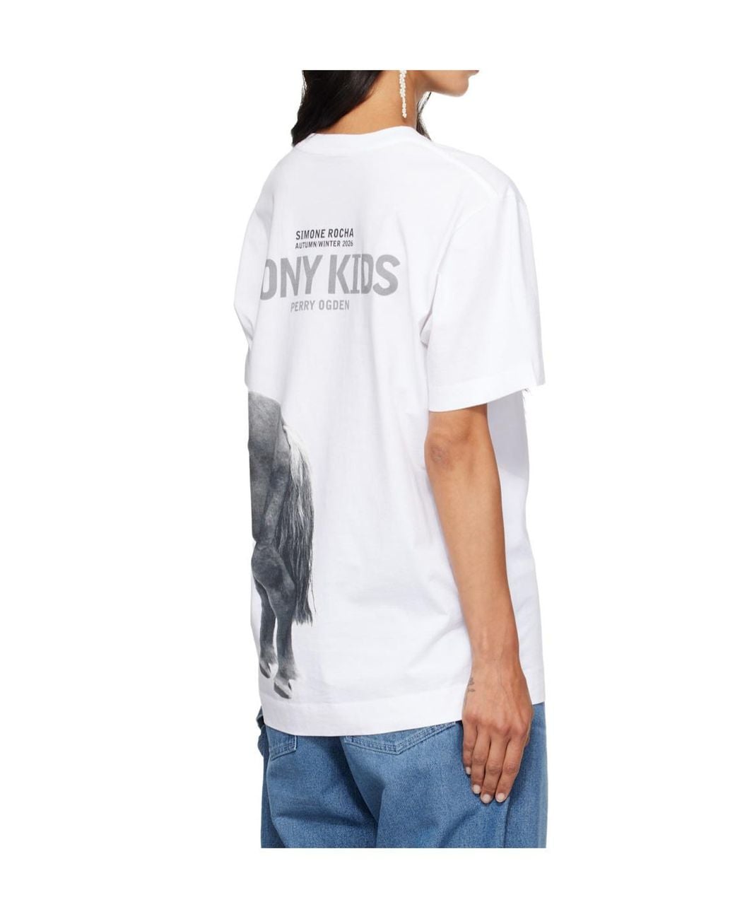 Simone Rocha White Printed T-Shirt