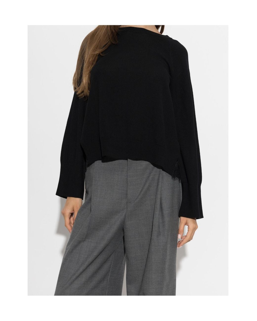 Blumarine Black Lace Patchwork Top