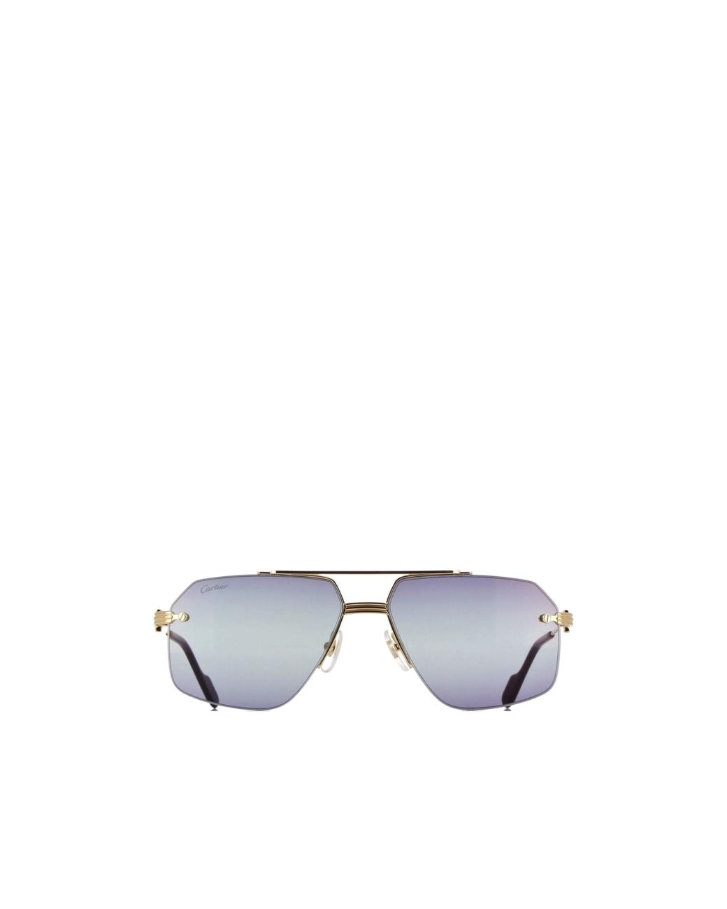 Cartier White Square Frame Sunglasses for men