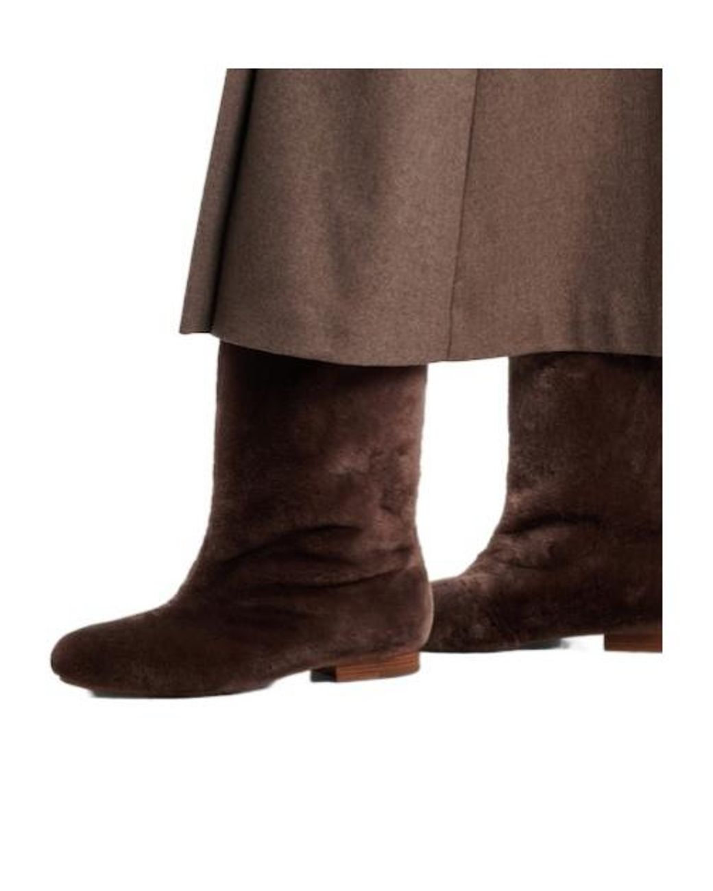 Gabriela Hearst Brown Tina Shearling Mid-Calf Boots