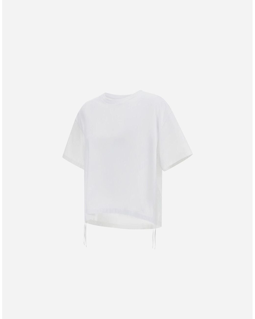 Herno White Drawstring Hem T-Shirt