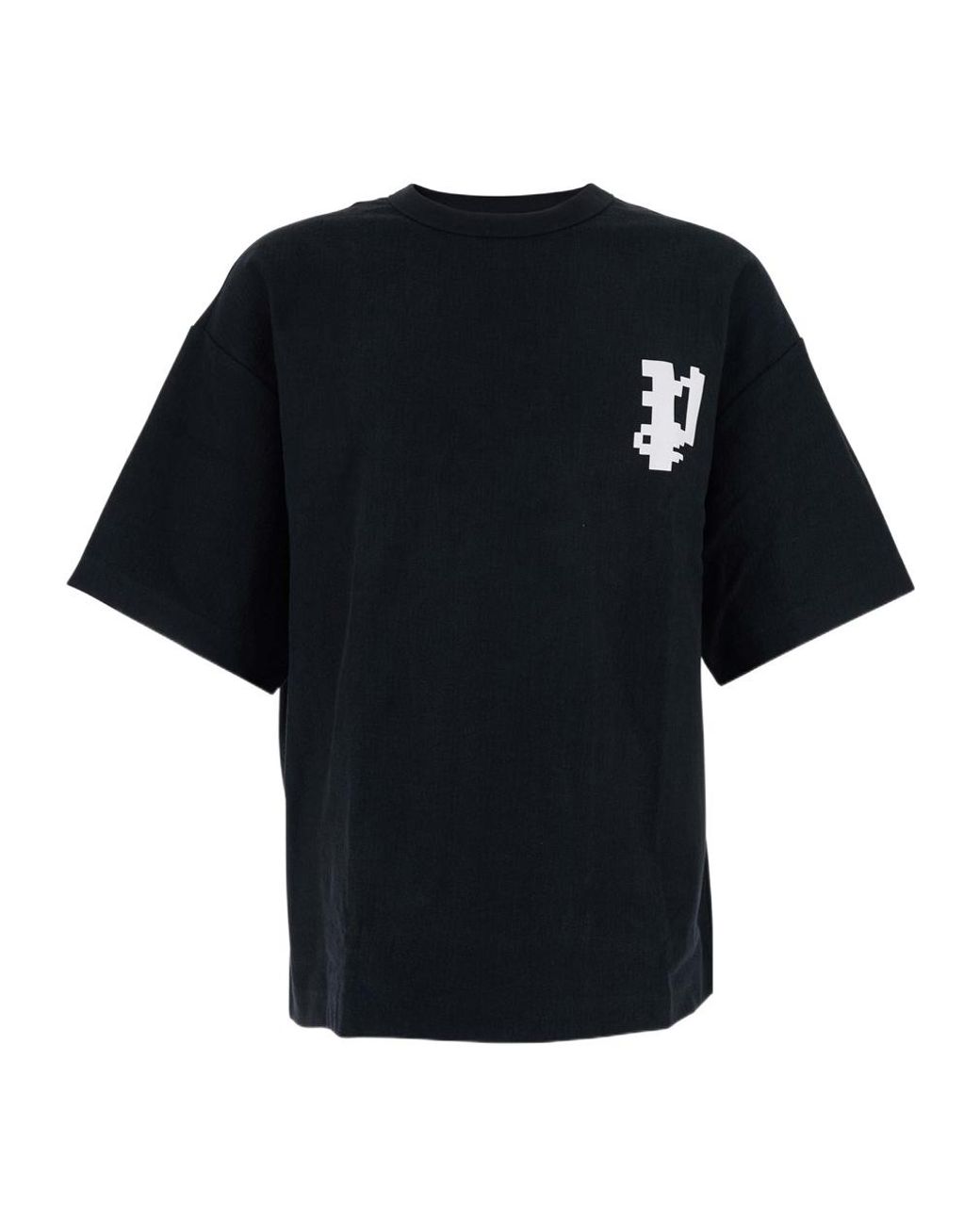 Purple Brand Black Oversized Logo T-Shirt for men