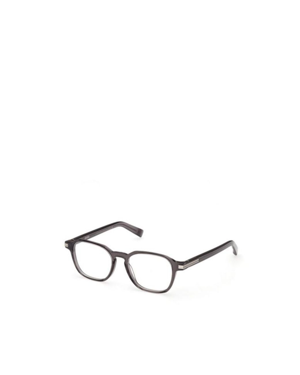 Zegna Metallic Round Frame Glasses for men