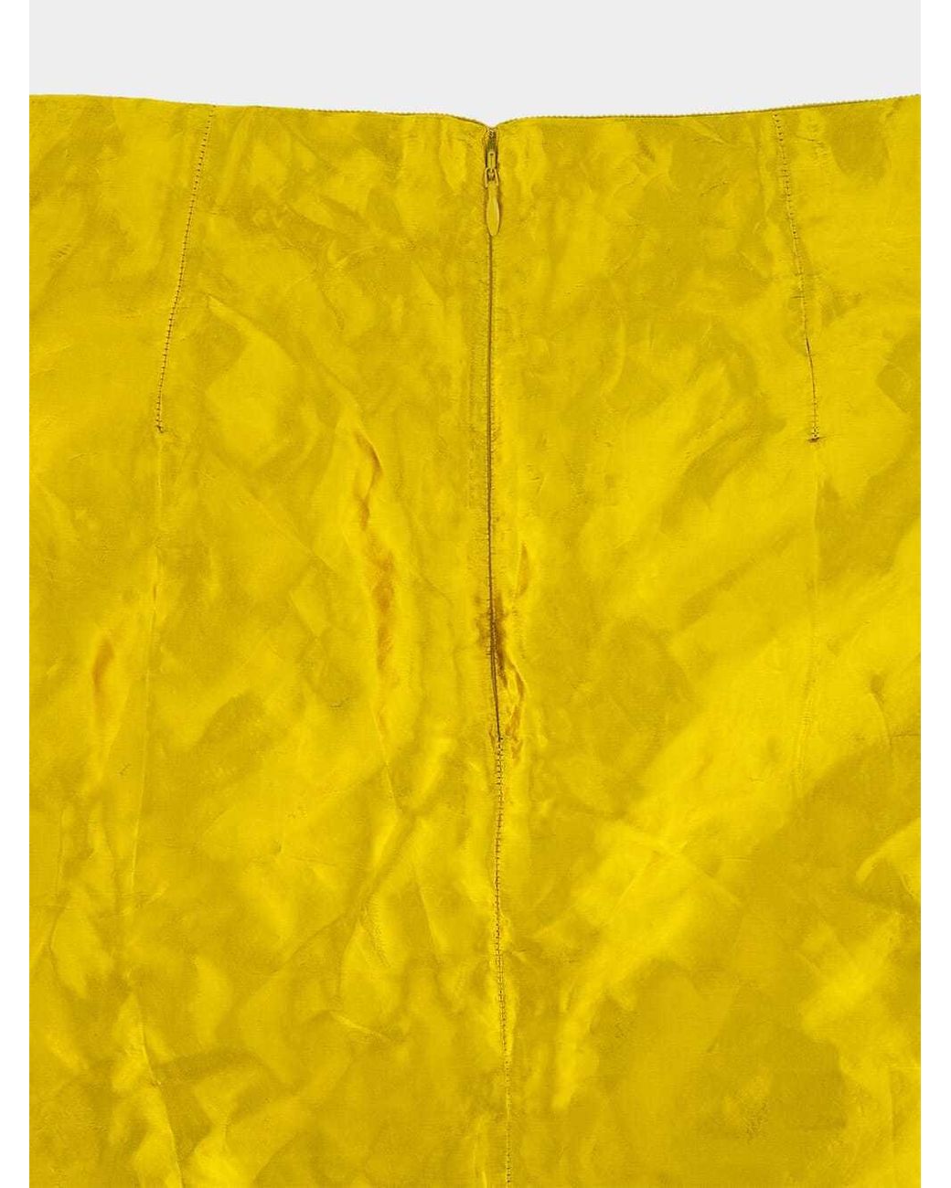 Gabriela Hearst Yellow Manuela Metallic-Effect Midi Skirt