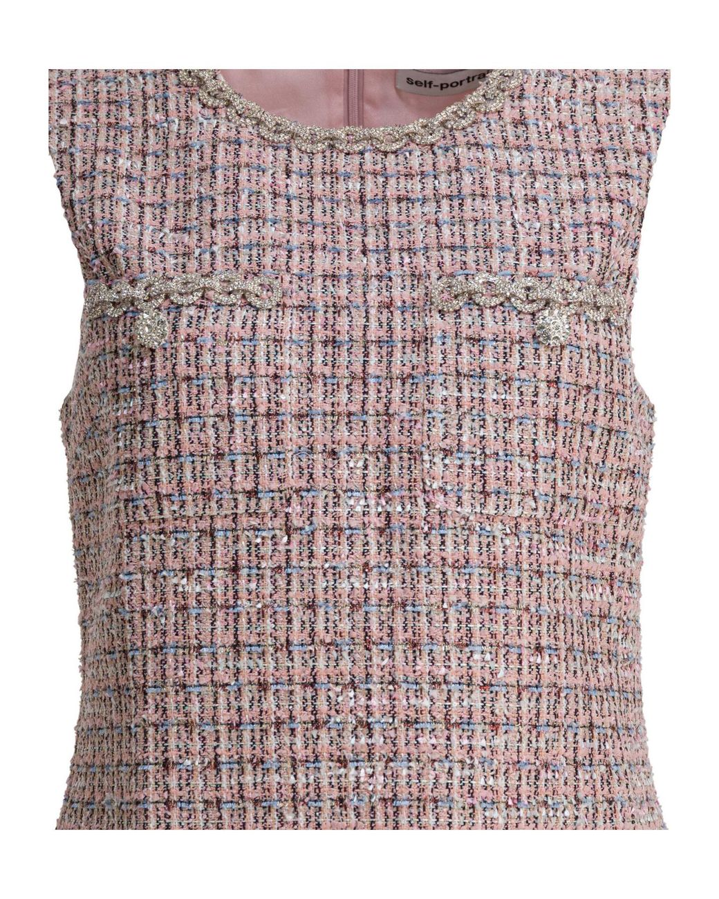 Self-Portrait Brown Sleeveless Dress