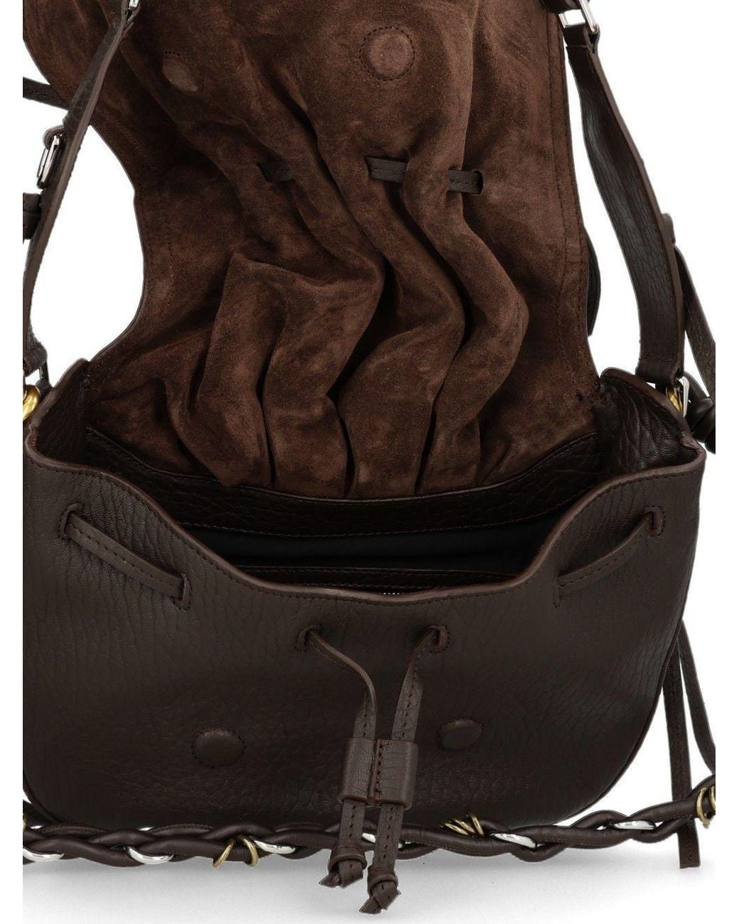 Isabel Marant Black Bolton Drawstring Shoulder Bag