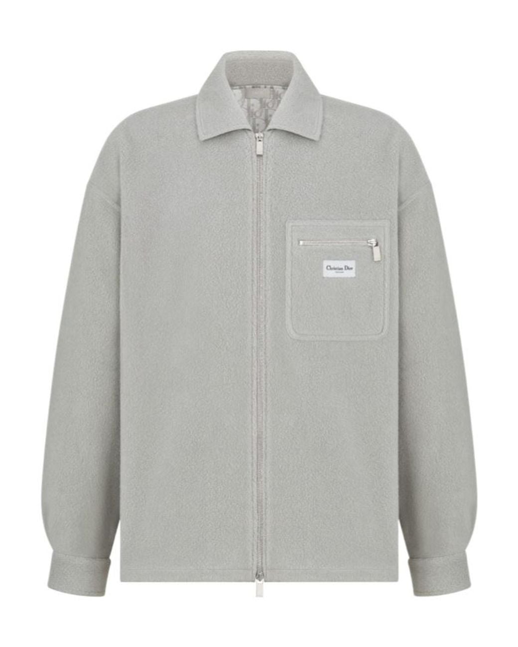 Dior Gray Homme Cd Couture Zipped Overshirt for men