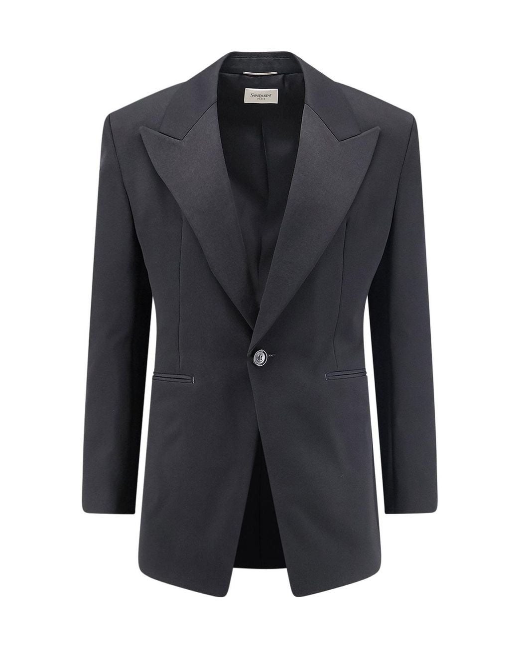 Saint Laurent Black Single-Breasted Long-Sleeved Jacket for men