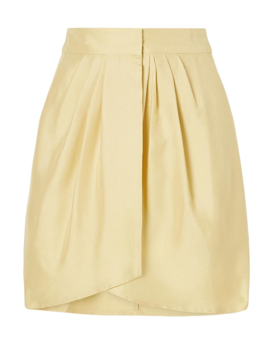 LeKasha Natural Highwaisted Pleated Mini Skirt