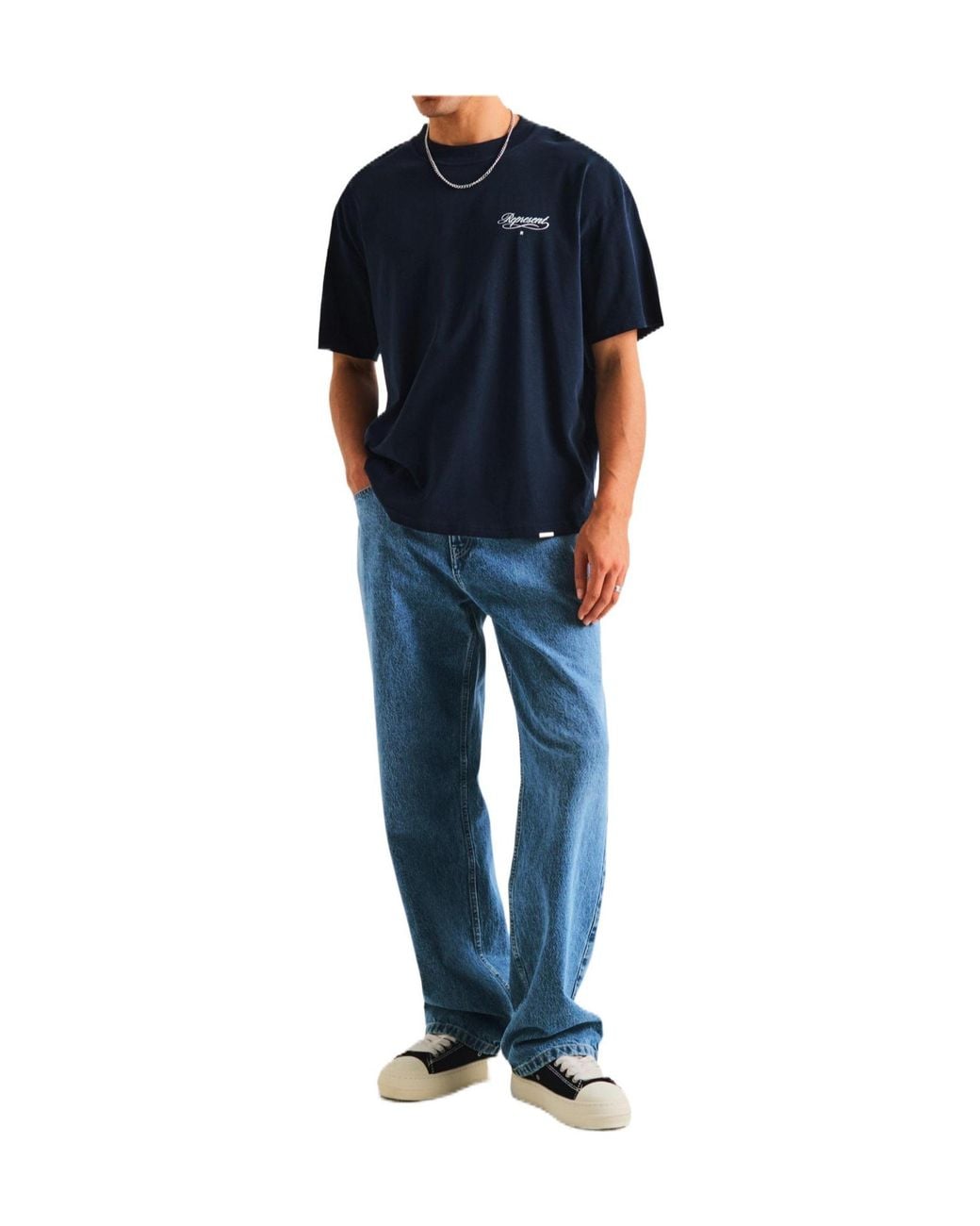 Represent Blue Printed Loosefit Tshirt for men