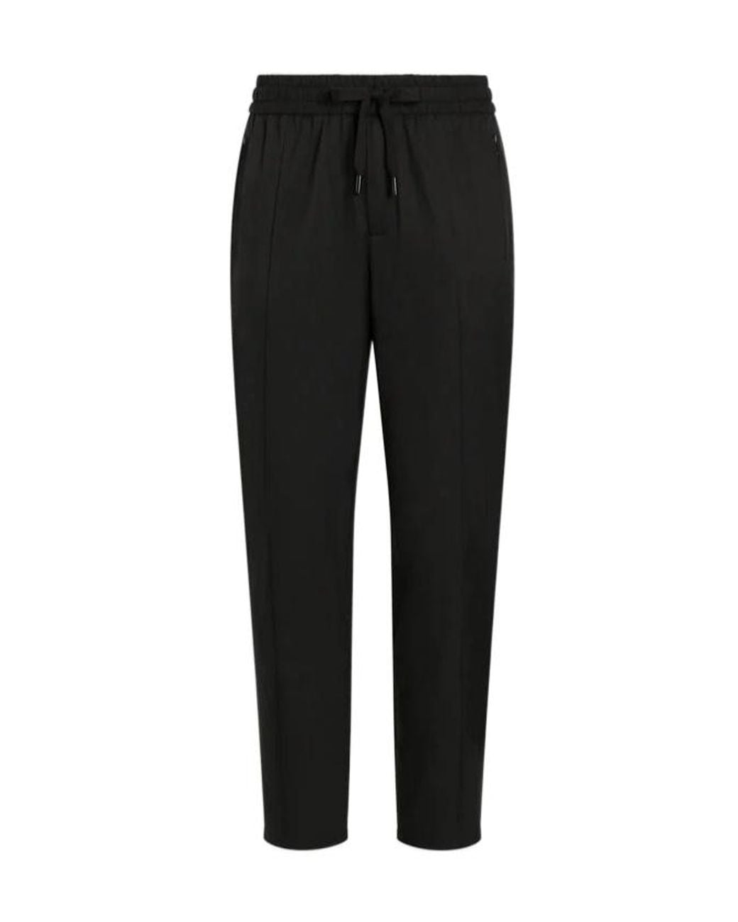 Dolce & Gabbana Black Logo Plaque Jogging Pants for men