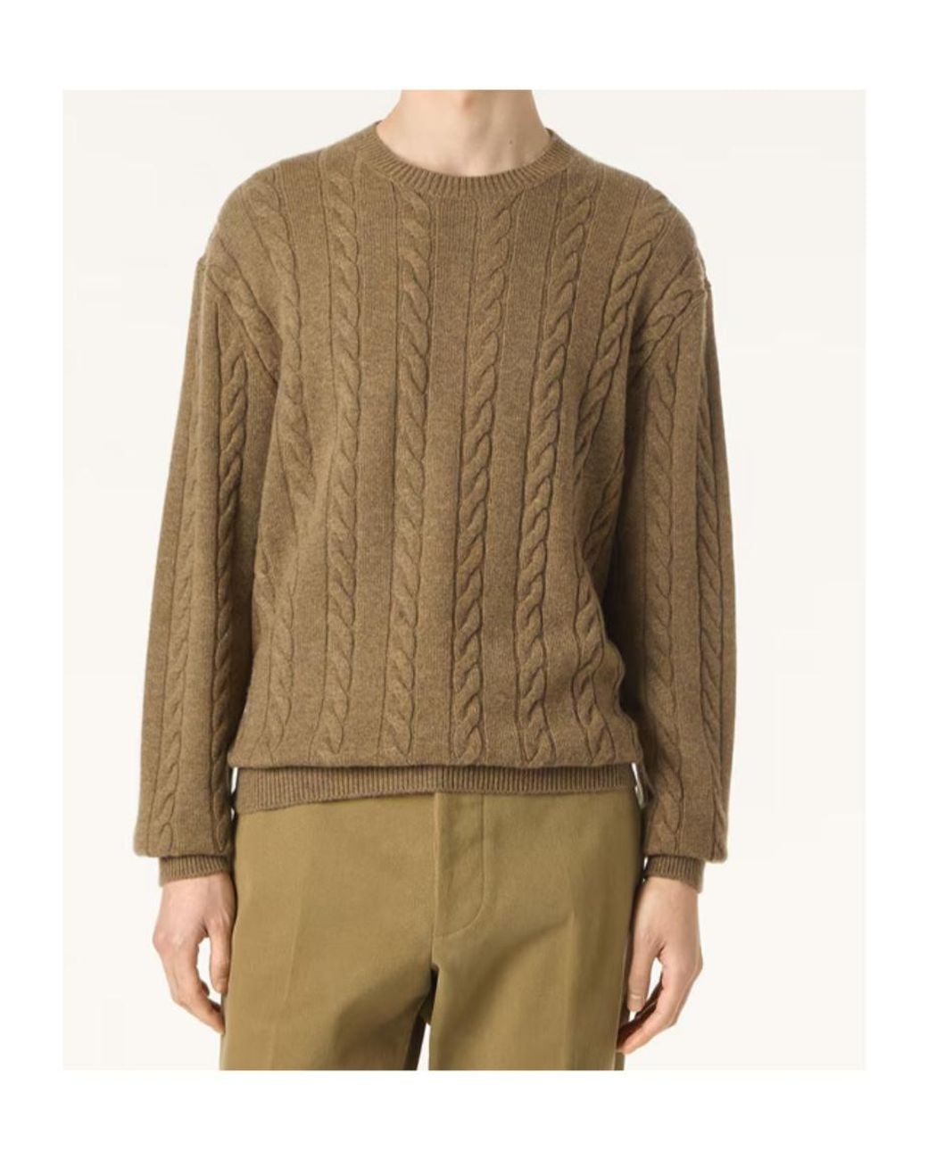 Loro Piana Natural Cedar Crewneck for men