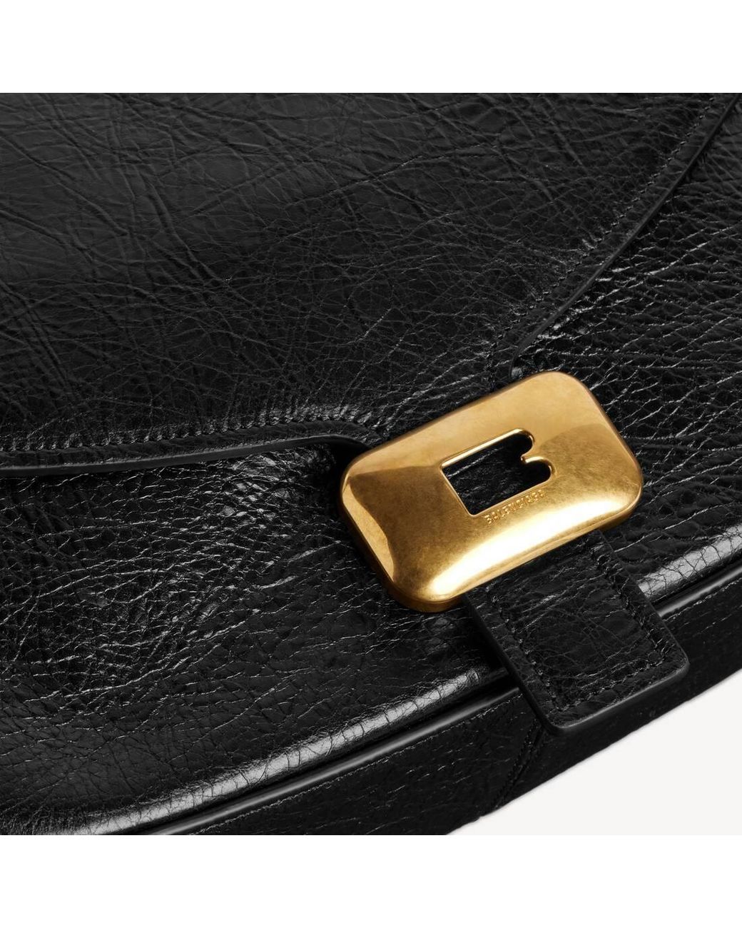 Balenciaga Black Clicca Medium Shoulder Bag