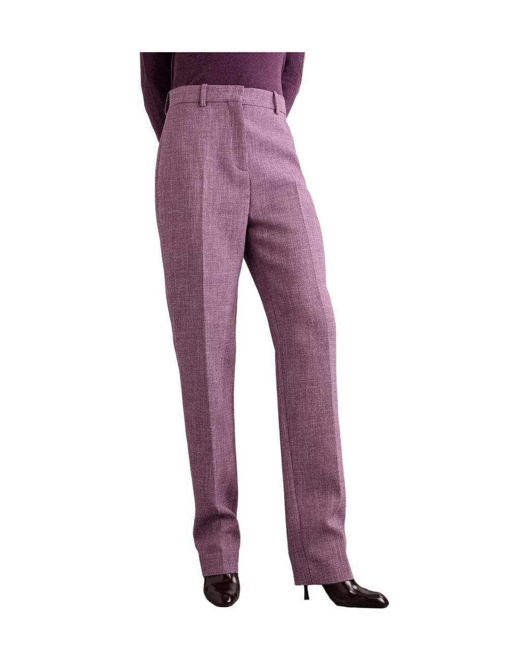 Calvin Klein Purple Cotton-Blend Skinny Pants