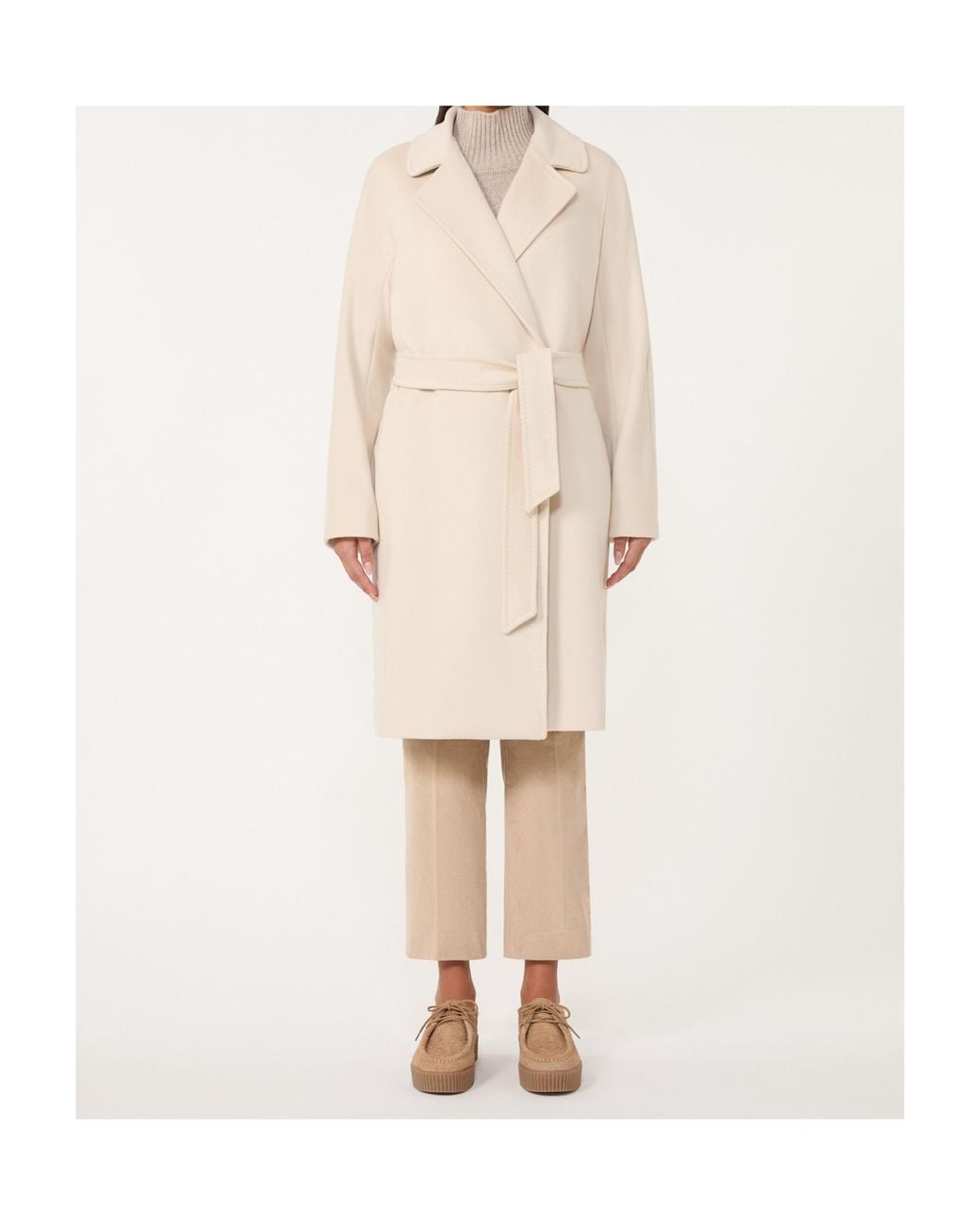 Weekend by Maxmara Natural Belt-Detail Coat