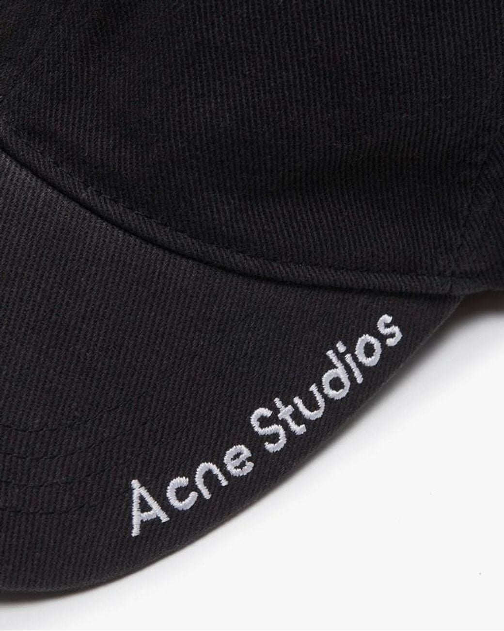Acne Gray Logo Embroidered Curved Peak Cap for men