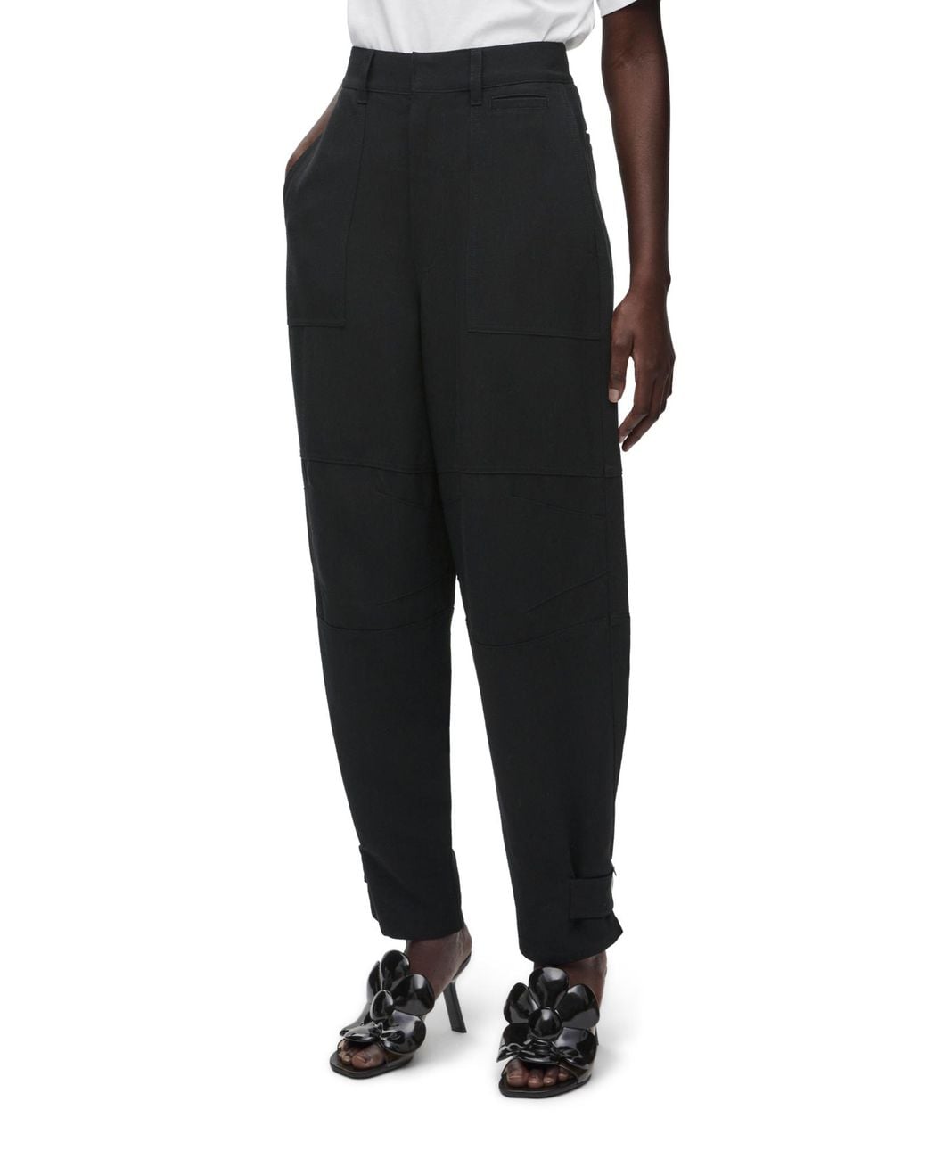 Loewe Black Tapered-Leg Cargo Pants