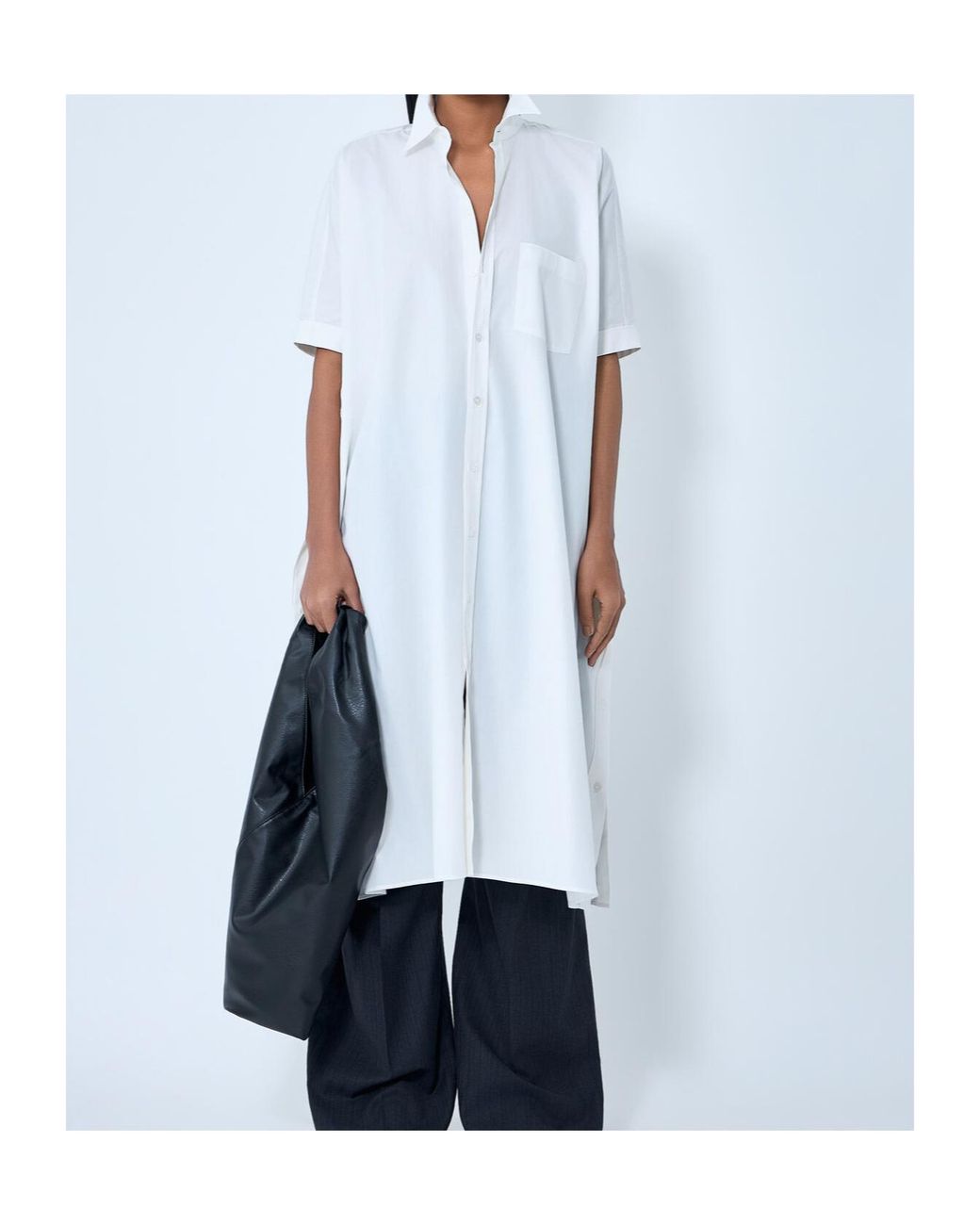 MM6 by Maison Margiela Blue Side Slits Midi Dress