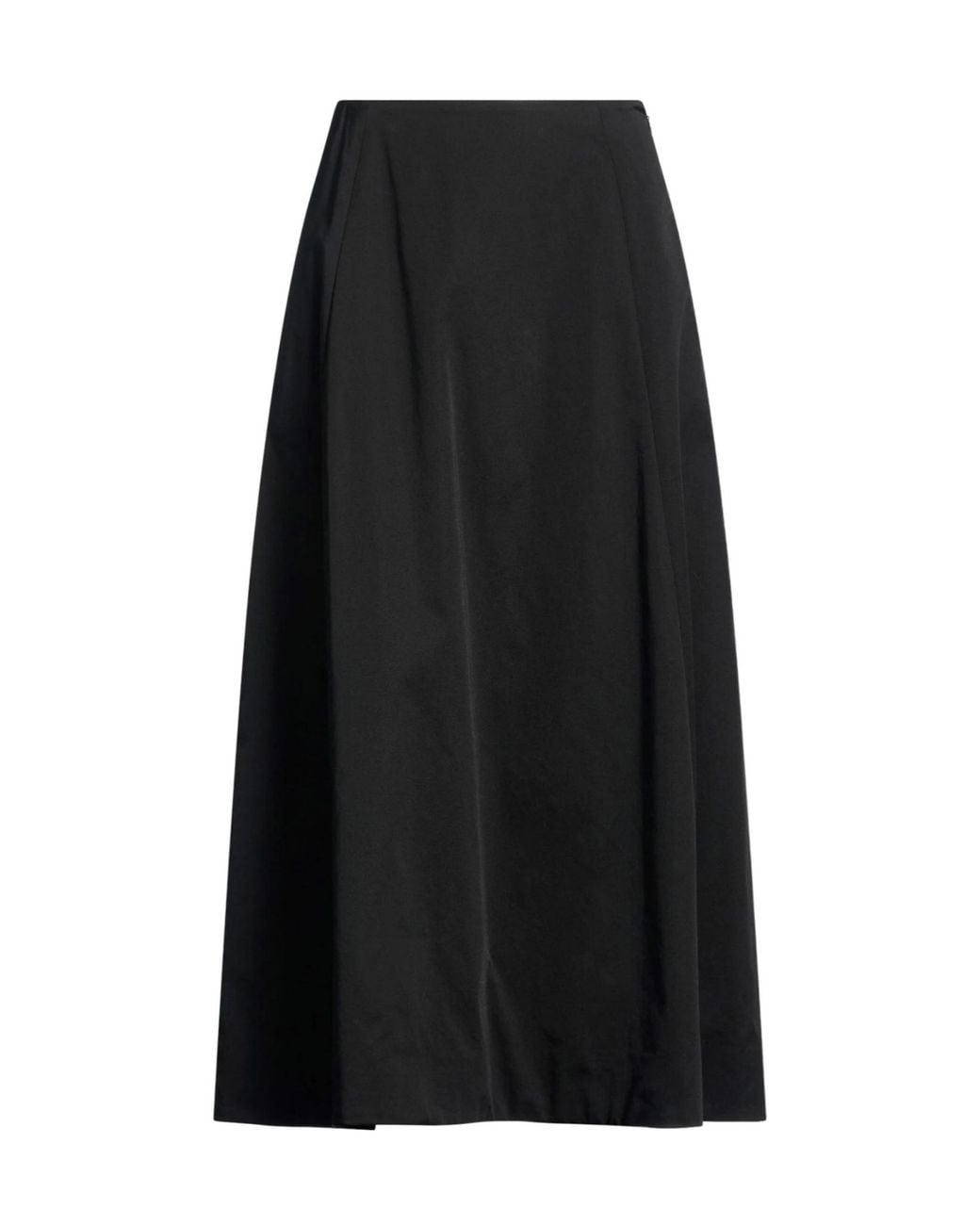 Balenciaga Black Solid-Colored Flare Skirt
