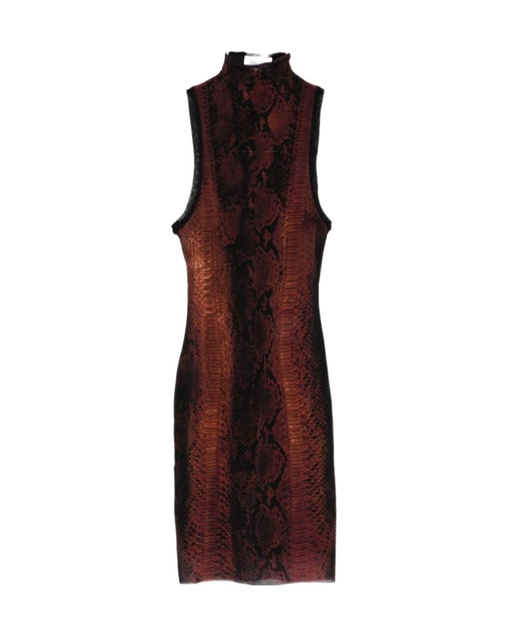 Jean Paul Gaultier Purple Snakeskin High-Neck Mini Dress