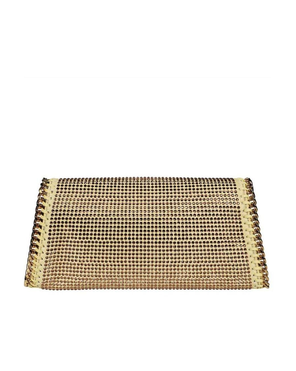 Stella McCartney Natural Falabella Hotfix Clutch Bag