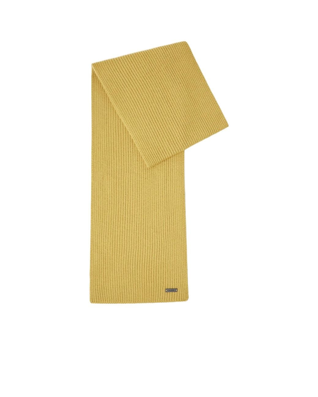 Boss Yellow Logo Scarf for men