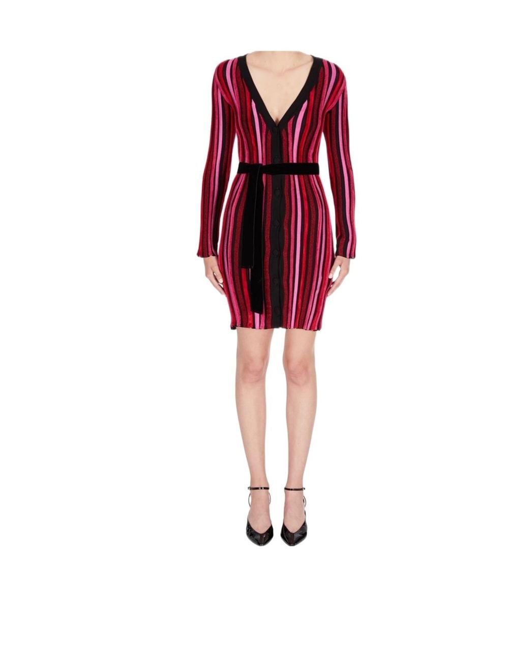 Emporio Armani Red Vestito Knitted Dresses