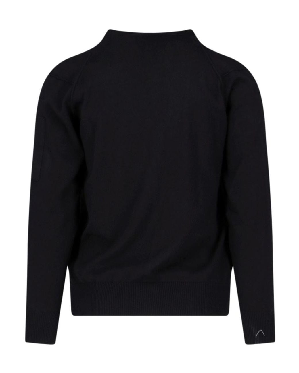 C P Company Blue Minimalist Deep V-Neck Cardigan With Button-Down Front for men