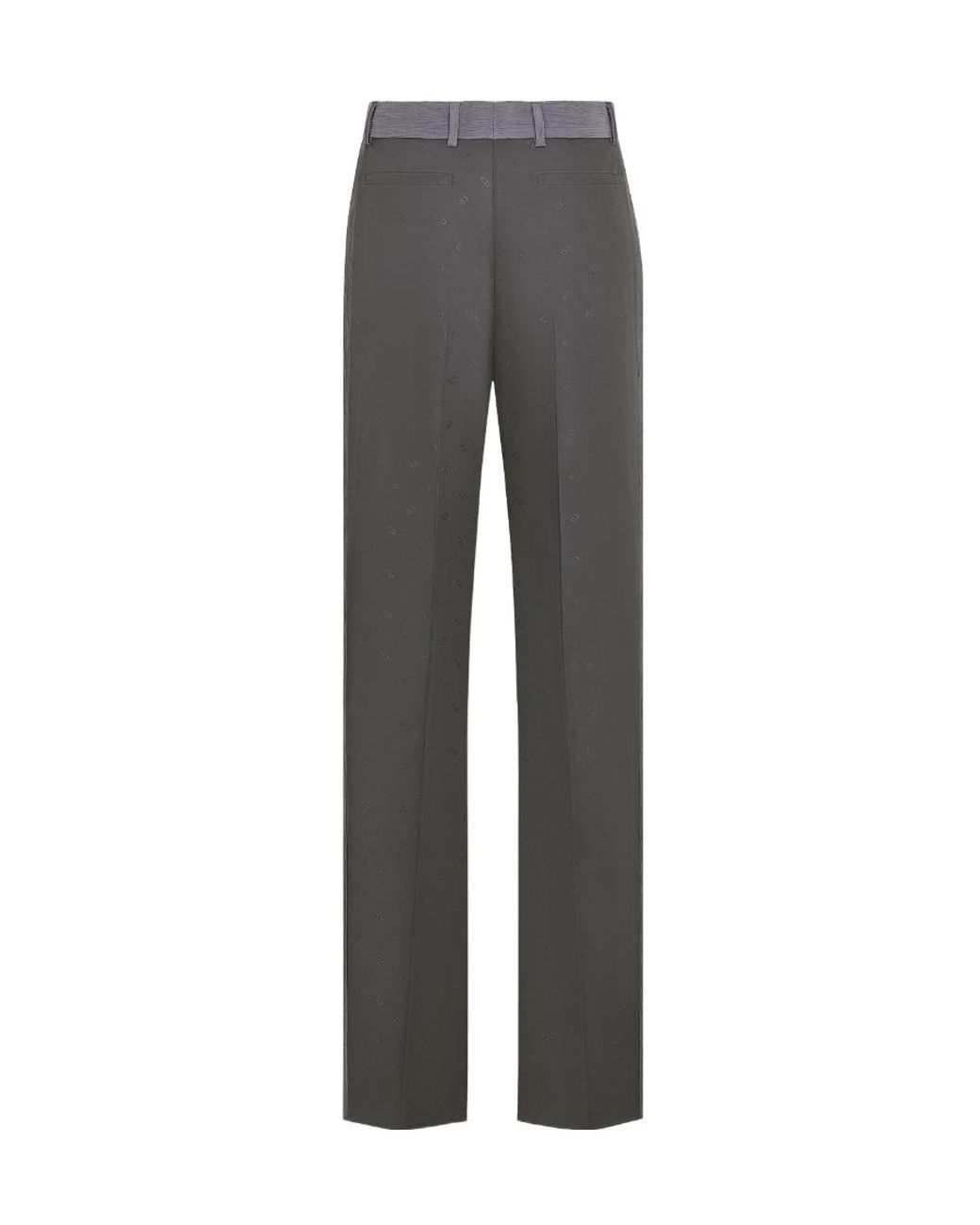Dior Gray Homme Button Detailed Straight Leg Pants for men