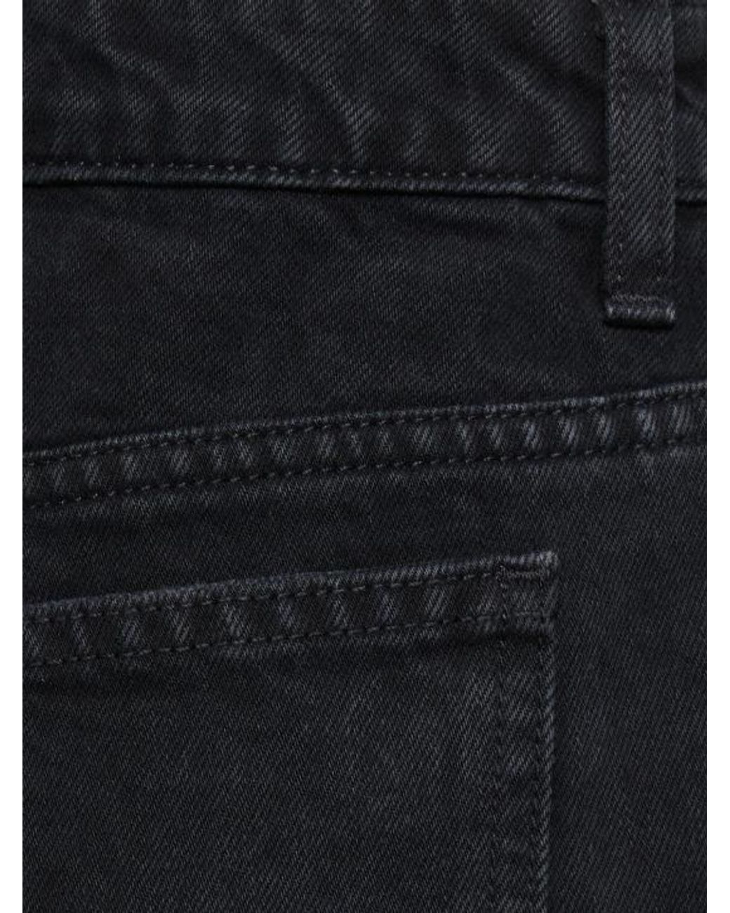 Khaite Black High-Waisted Straight Jeans