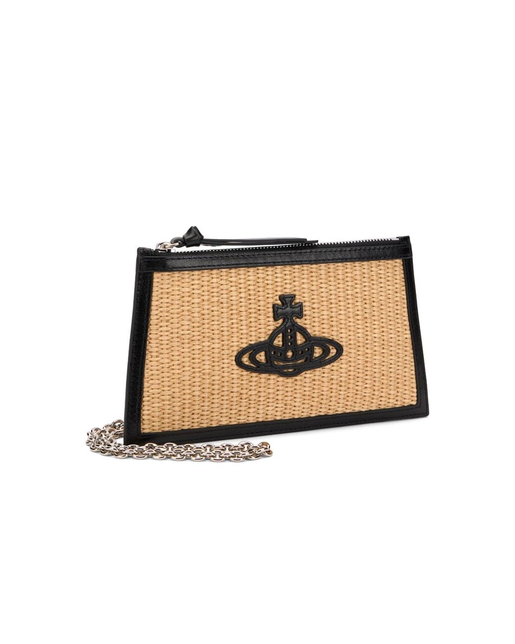 Vivienne Westwood Natural Logo Woven Clutch Bag