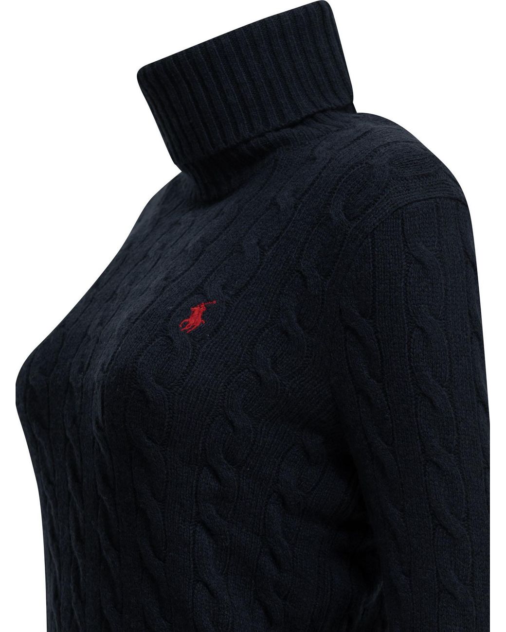 Polo Ralph Lauren Black Roll Neck Knitted Jumper