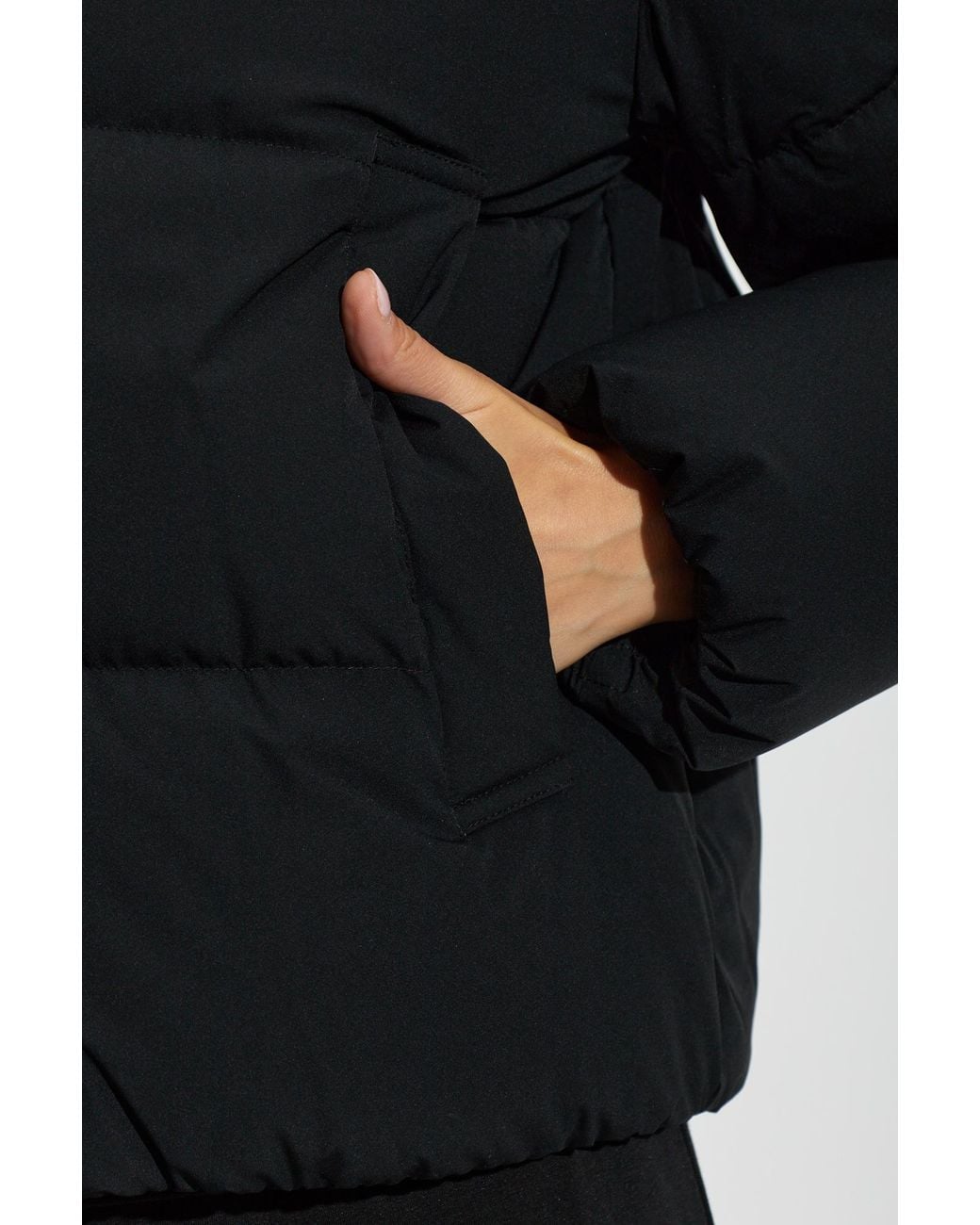 Woolrich Black Quilted Hooded Down Jacket