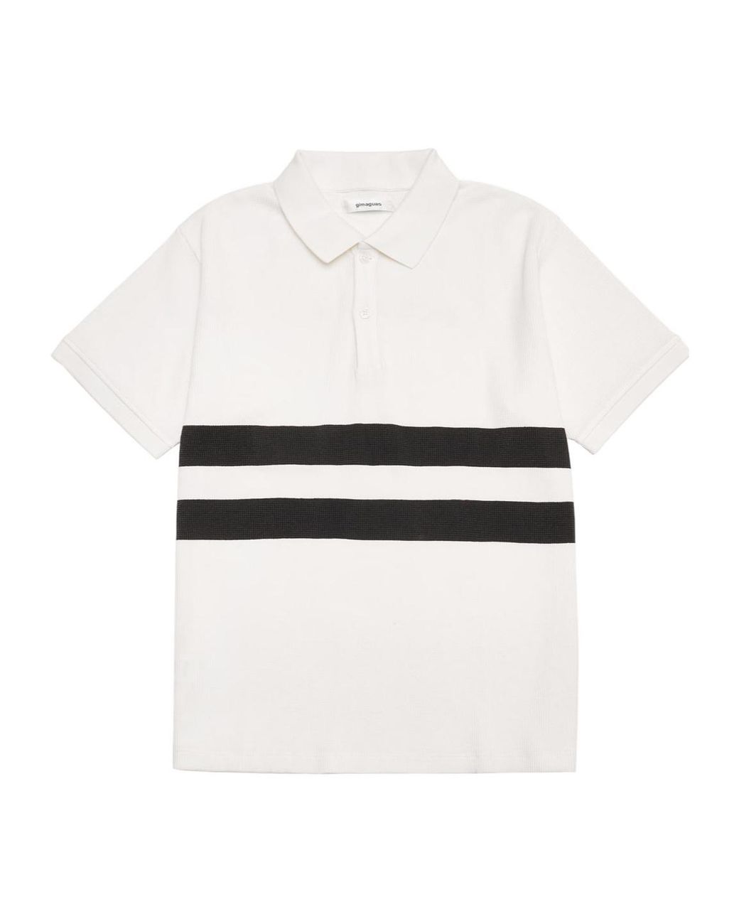GIMAGUAS White Mister Horizontal-Stripe Polo Shirt for men