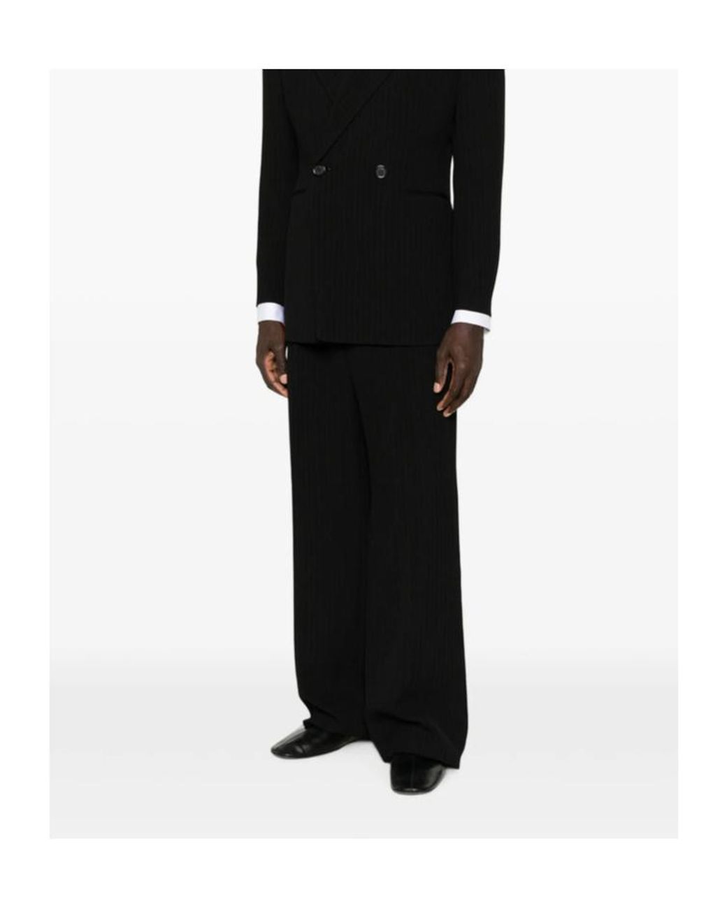 Saint Laurent Black Belt-Loops Trousers for men
