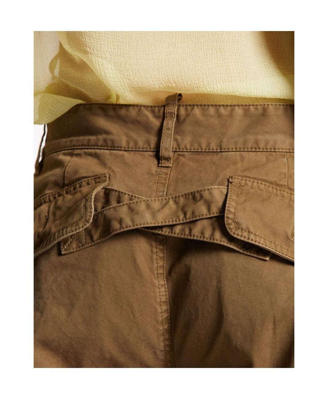 DSquared² Green Patch-Detailed Tapered Drawstring Cargo Trousers